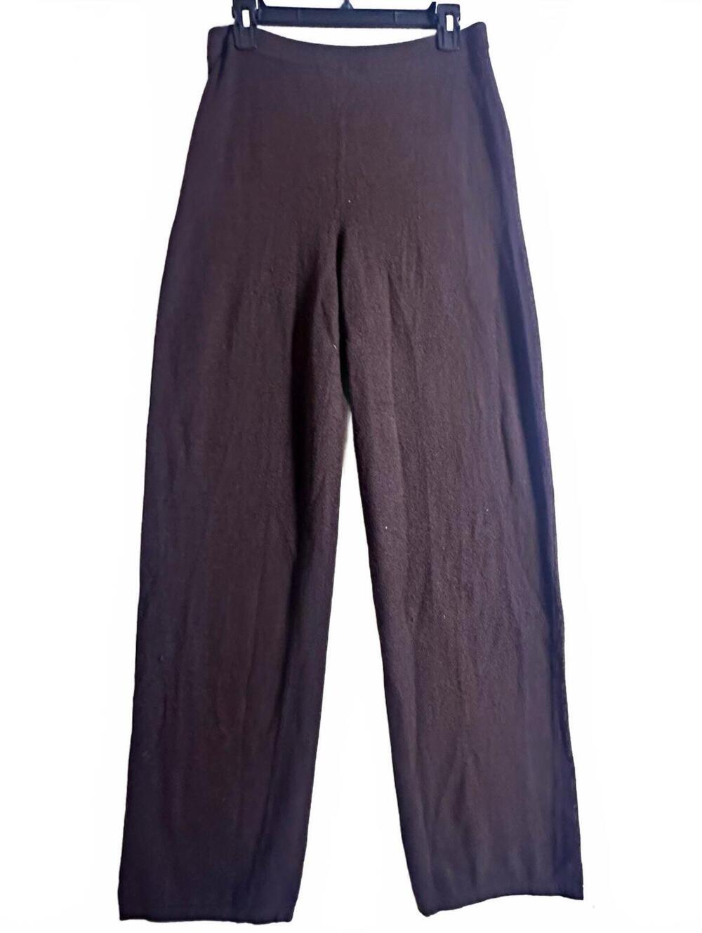 Magaschoni cashmere cotton Brown  Pull On pants Elastic Waist Stretch lounge M